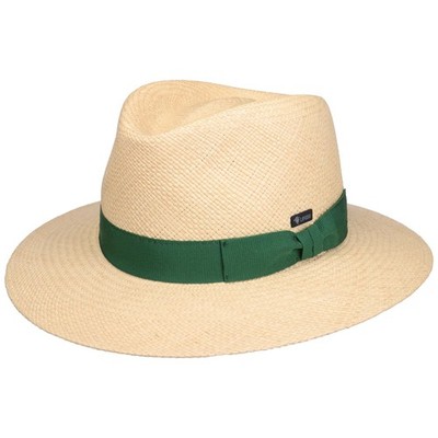LIPODO Green Band Traveller Panamahut Strohhut Panamastrohhut Sonnenhut