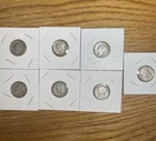 7 Mercury Dimes (1916-1945) Assorted Dates 90% US Silver Coins