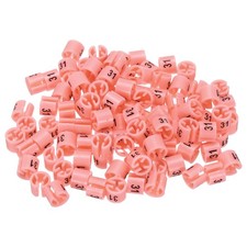 100 Pack Clothes Hanger Marker Number 31 Size Tag Fit 3mm Rod Pink