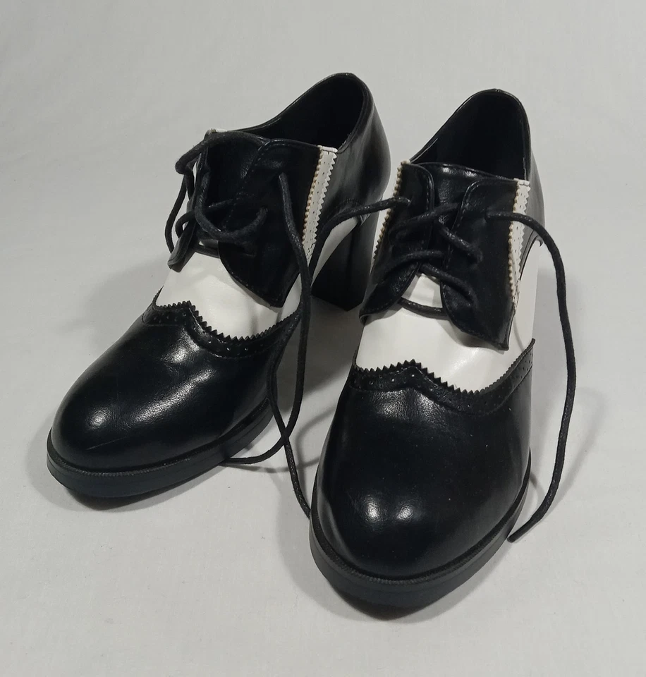 Zapatos de vestir Odema Oxford brogue punta de ala con cordones disfraces zapatos de tacón alto zapatos de salón talla 40 Foto 2 de 4