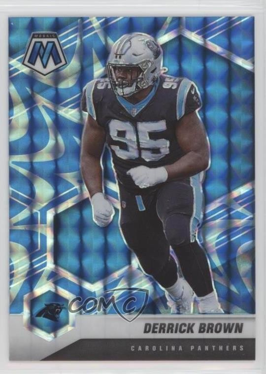 2021 Panini Mosaic Reactive Blue Mosaic Prizm Derrick Brown #39 2l4