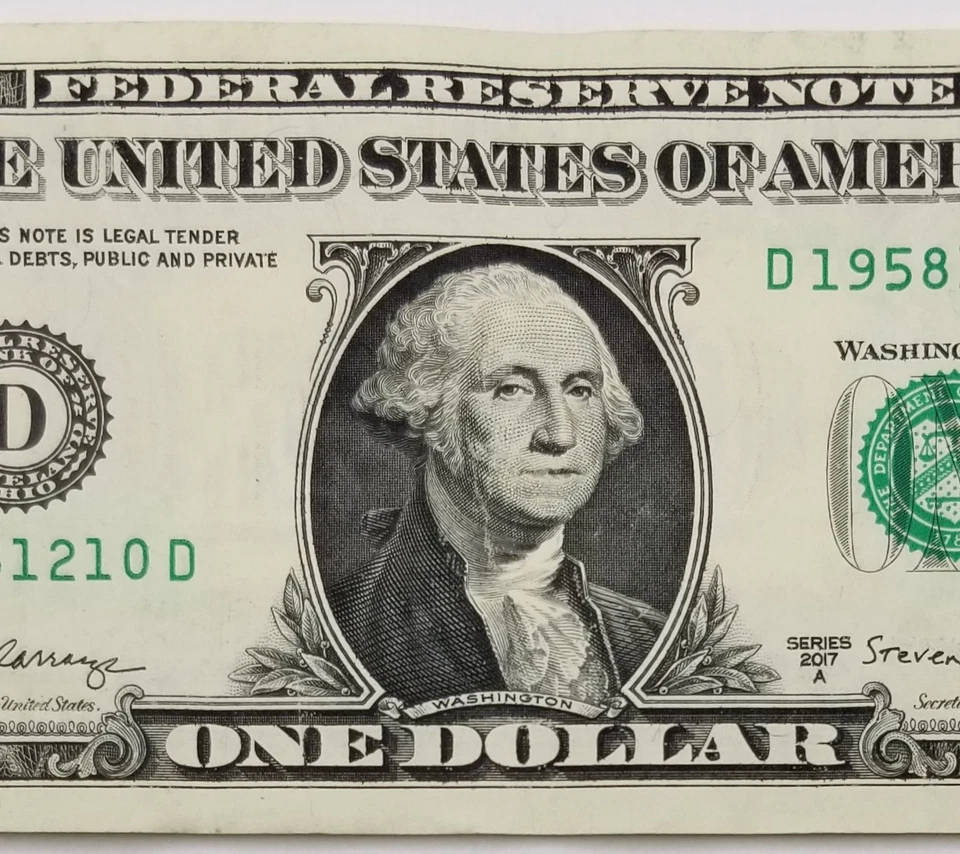 Birthday Note December 10, 1958 October 12, Serial US Fed Reserve Dollar 2017 D - Image 2 of 4