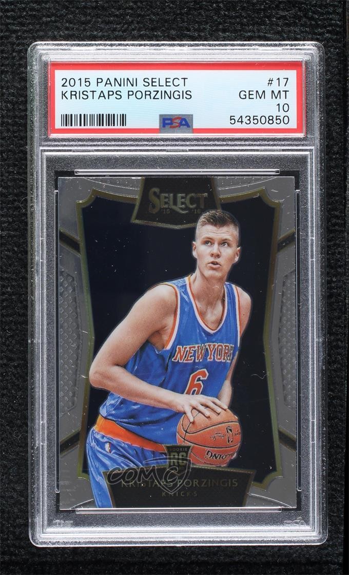 2015 Panini Select Concourse Kristaps Porzingis #17 PSA 10 GEM MT Rookie RC 1ls6
