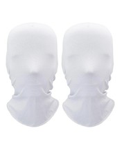 2 Pack Full Face Mask White Halloween Spandex Cosplay Hood Faceless Morph Mas...