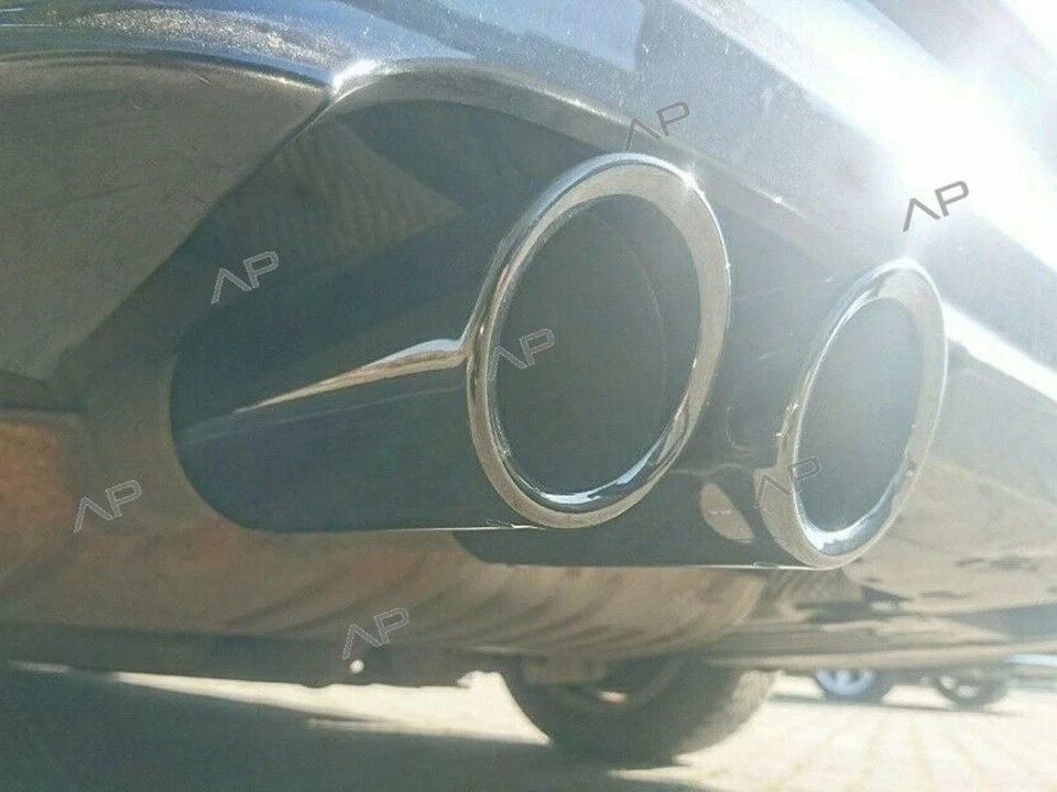 2x 68 mm negro embellecedor de tubo de escape para VW GOLF VI 6 Golf 7 VII Variant - Imagen 3 de 4