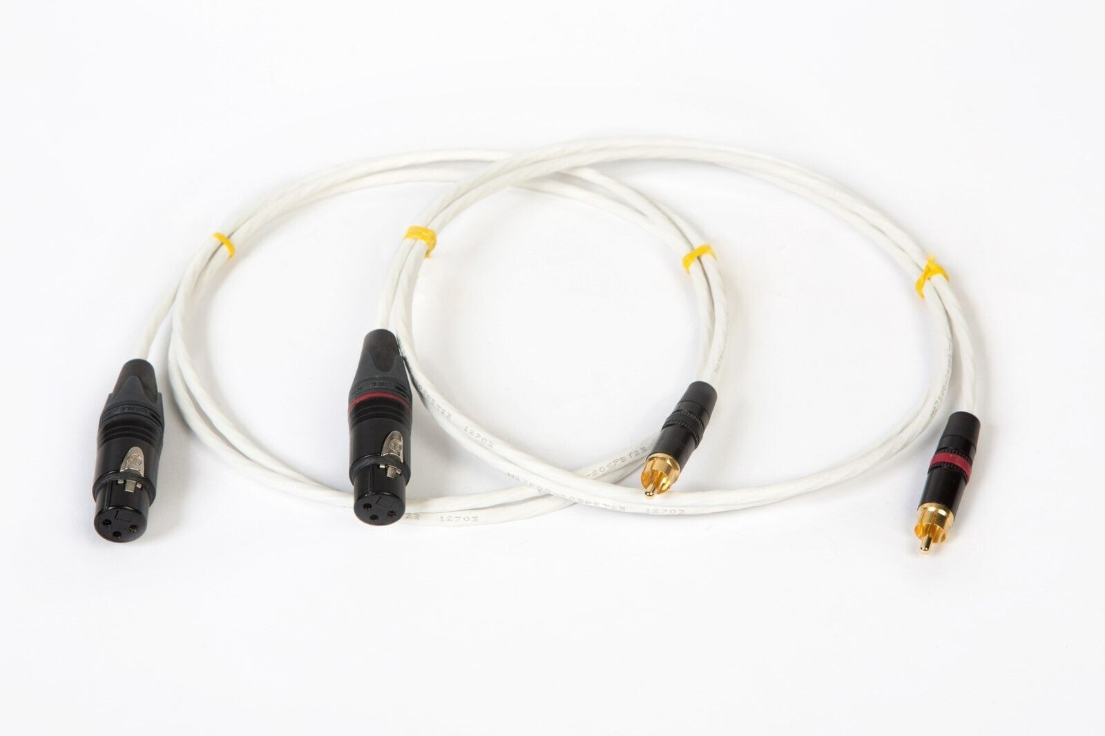 SILVER PLATED MIL-SPEC RCA TO BALANCED XLR FEMALE INTERCONNECT CABLE.
