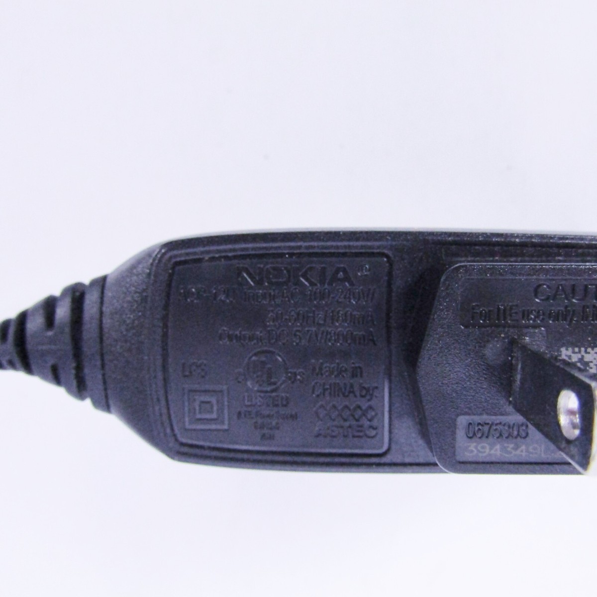 Nokia AC/DC Power Supply Adapter Wall Charger 5.7V 800mA (ACP-12U