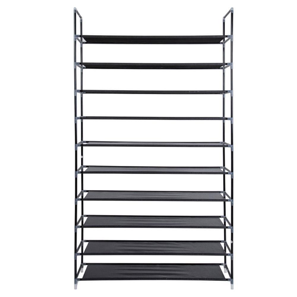 10 Tier 50 Pairs Shoe Rack Organizer Storage Shelf Home Saving Space Standing