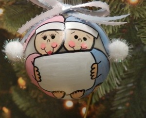 twins first christmas ornament