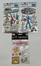 Scrapbook Dancing Gymnastics 3D Stickers Embellishments Paper House 3pc Lot
