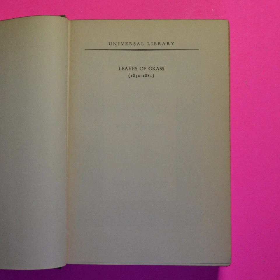 Винтажные листья травы (1850–1881) Walt Whitman Universal Library HC/DJ - Изображение 3 из 4
