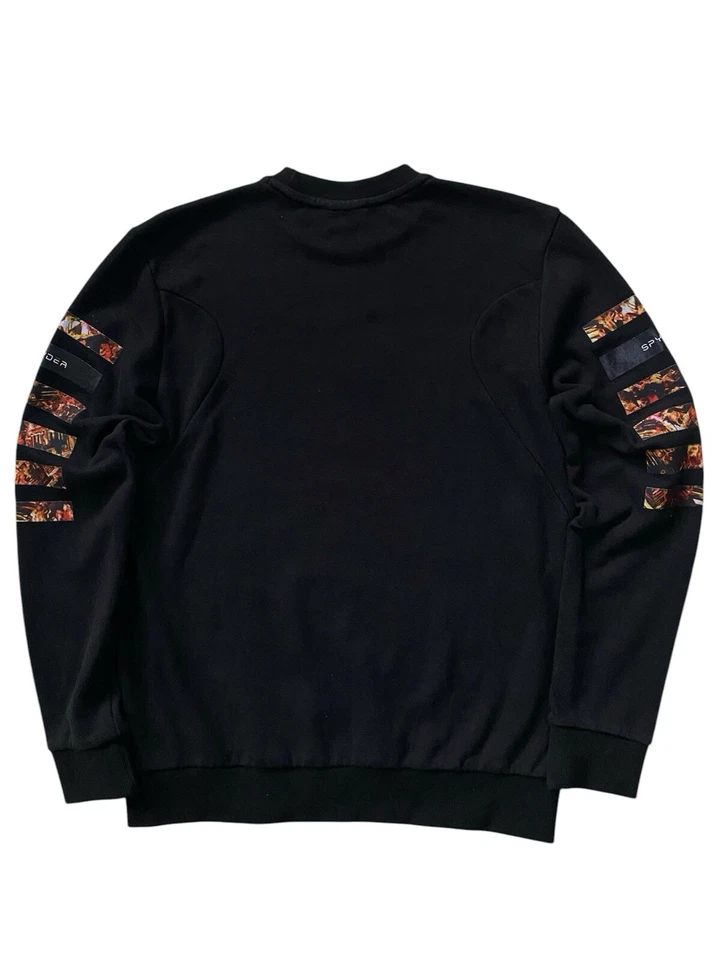 Spyder Mens S Big Logo Spellout Sleeve Crewneck Sweater Black - Image 4 of 4