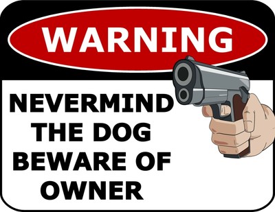 beware of owner sign