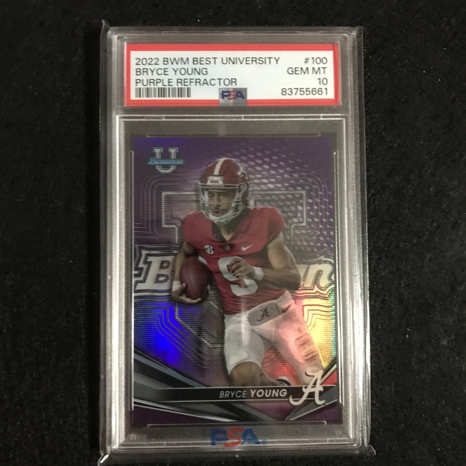 2022 Bowman Best Bryce Young Purple Refractor /250 Psa 10