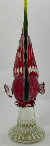 Murano Style Solid 9" Tall Art Glass Rooster Gamecock - Bild 4 von 7