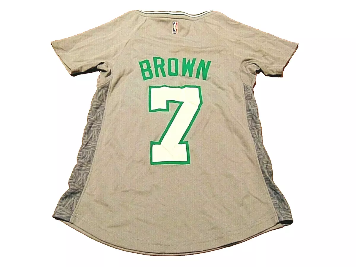 WOMEN S ADIDAS NBA BOSTON CELTICS JAYLEN BROWN SLEEVED GRAY JERSEY