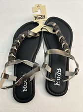 Mudd Women's Flip Flops Grey Gray With Tag Hanger Size S 5/6