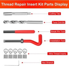 Thread Repair Insert Kit for M12x1.25, 15PC Stainless Helicoil