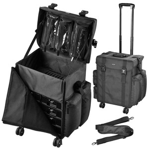 makeup carrying case with wheels
