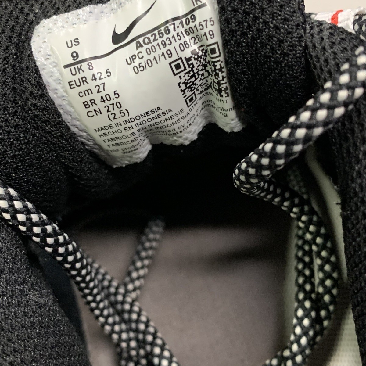 Nike Air Max Tailwind IV Men's Shoes Size White Black AQ2567-109