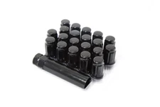 20pc 12x1.25 Black spline Lug Nuts | Conical Seating | Closed End