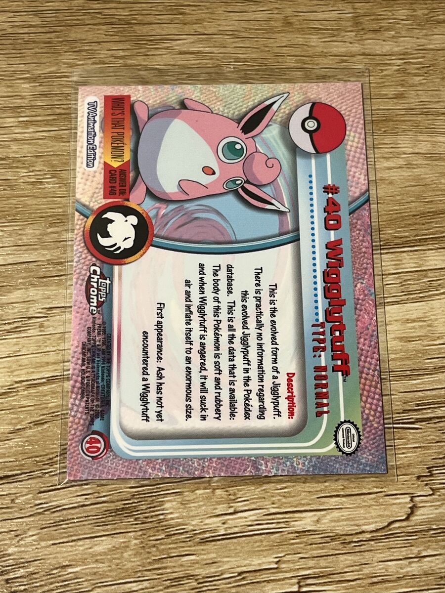 Wigglytuff #40 Topps Chrome Pokemon Card - Condition: NM | eBay Wigglytuff #40 Topps Chrome Pokemon Card - Condition: NM | eBay