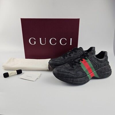 Men\'s Size 12.5 Gucci Rython Patch Work GG Web SPB-JB 366630 Gucci gg rython stars - Gem main image 4