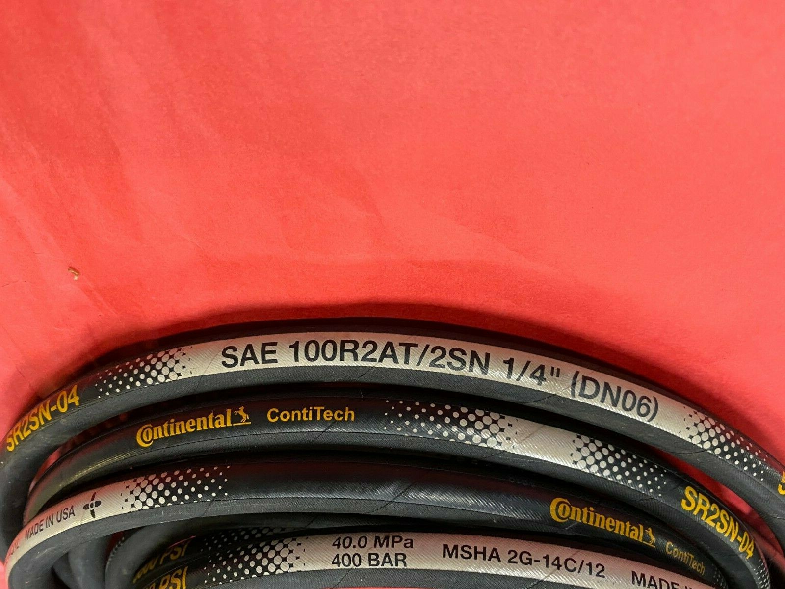 Continental Hydraulic Hose Assembly 1/4" ,21FT 5800 PSI SAE100R2AT/2SN