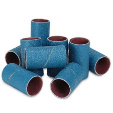 3/4" x 1" Zirconia Spiral Bands, No Lap Sanding Sleeves - 10 Pack
