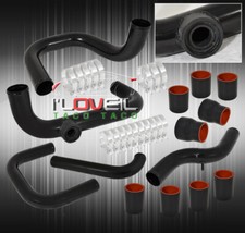 For 92-95 Civic Eg D15 Bolt On Black Turbo Piping Kit Bov Flange Black Couplers