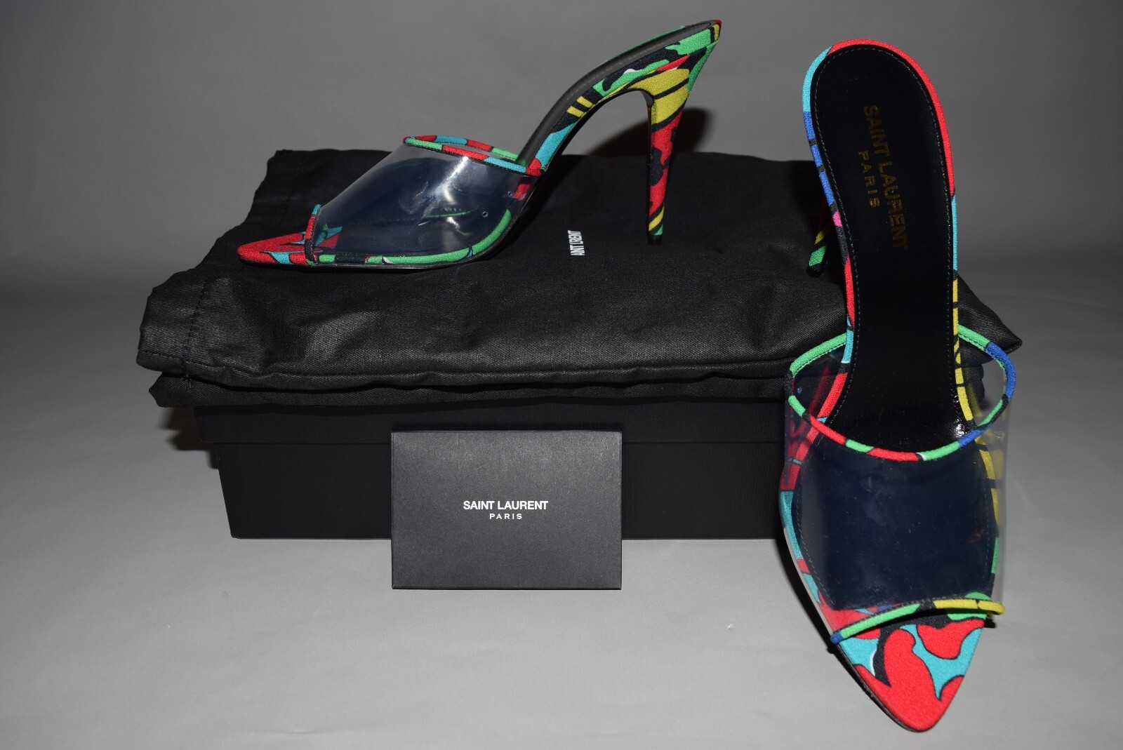 Nuovi con scatola sandali scorrevoli Saint Laurent fiore Lolita taglia 38 39 5