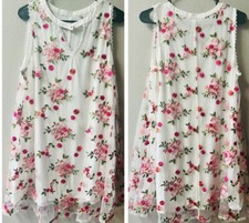 MADEWELL SLEEVELESS FLORAL APPLIQUÉ MESH OVERLAY MINI SHIFT DRESS SIZE M