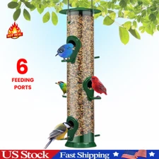 Squirrel-Proof Wild Bird Feeder Plastic Metal for Outdoors Hanging US