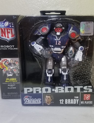 NFL Pro-Bots Patriots Tom Brady #12 Robot Action Figure + Funko GOLD Vinyls - Picture 2 of 3