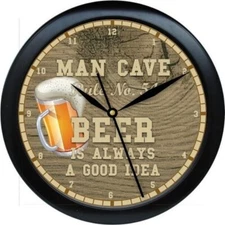 Personalized Beer is Good Idea Man Cave Rec Room Bar Wall Clock Gift 0724