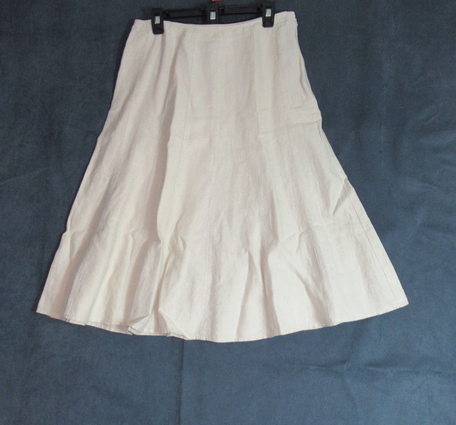Charter Club Skirt Womens Size 10 Beige Pleated Linen Maxi Minimalist Neutrals