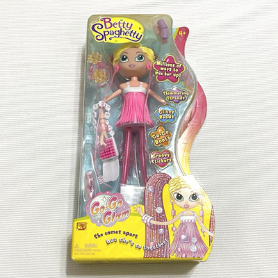 NIB New Betty Spaghetty Fashion Doll Go Go Glam Boots Spaghetti Fringy Skirt