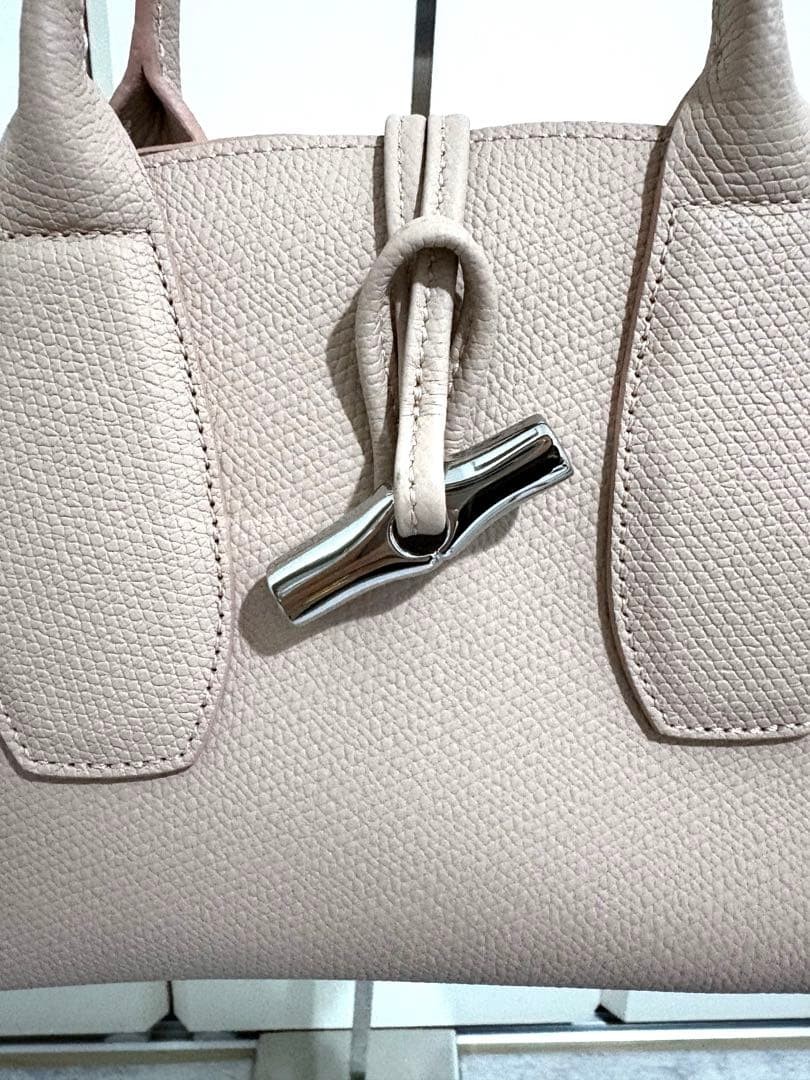 Longchamp Rozo 2way Shoulder Bag Pink Handbag Fashion Accessory Authentic image 5