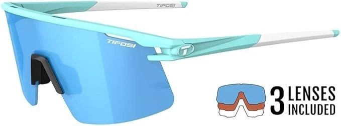 Juego de 3 lentes de sol Tifosi Moab Lite - azul glaciar, rojo, transparente - M/L - nuevo en caja Foto 2 de 4