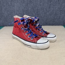 Vintage Converse High Tops Red Made In USA UK Laces Size 5