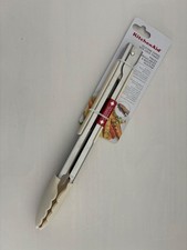 Nuevo KitchenAid Mate Almendra Crema HACA Pinzas con Punta de Silicona Pinzas de Bloqueo