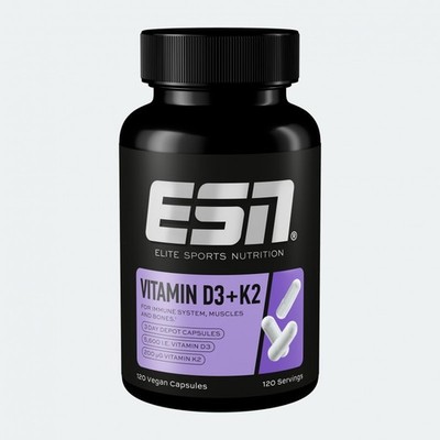 ESN Vitamin D3+K2  120 Kapseln Cholecalciferol + MK-7