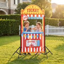 Circus Ticket Booth Photo Prop Carnival Backdrop Door Banner