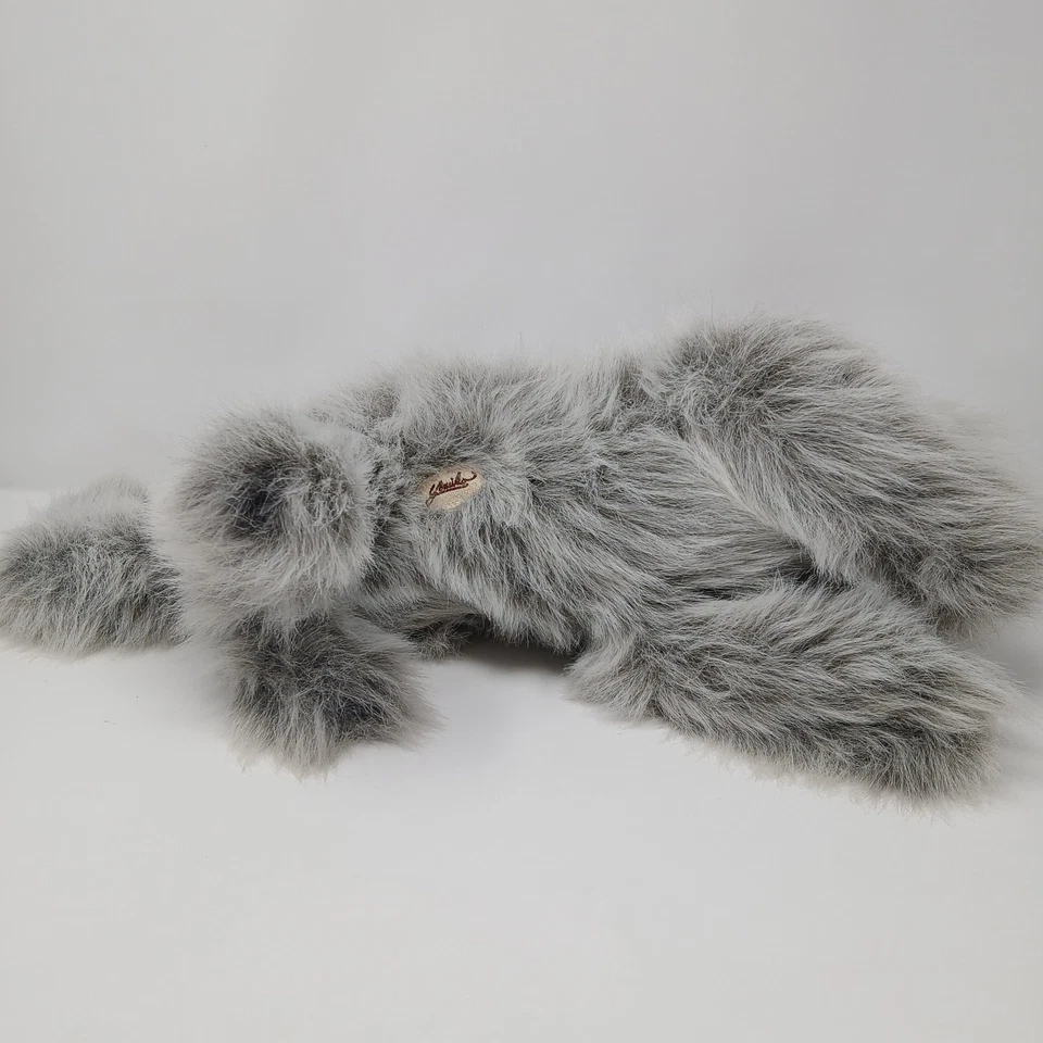 Russ Yomika серый кот плюшевый длинные волосы голубые глаза 21» Корея реалистичный винтажный - Изображение 3 из 4