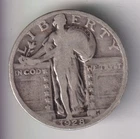 1928-P STANDING LIBERTY QUARTER 25¢ PHILADELPHIA 90% SILVER COIN US MINT