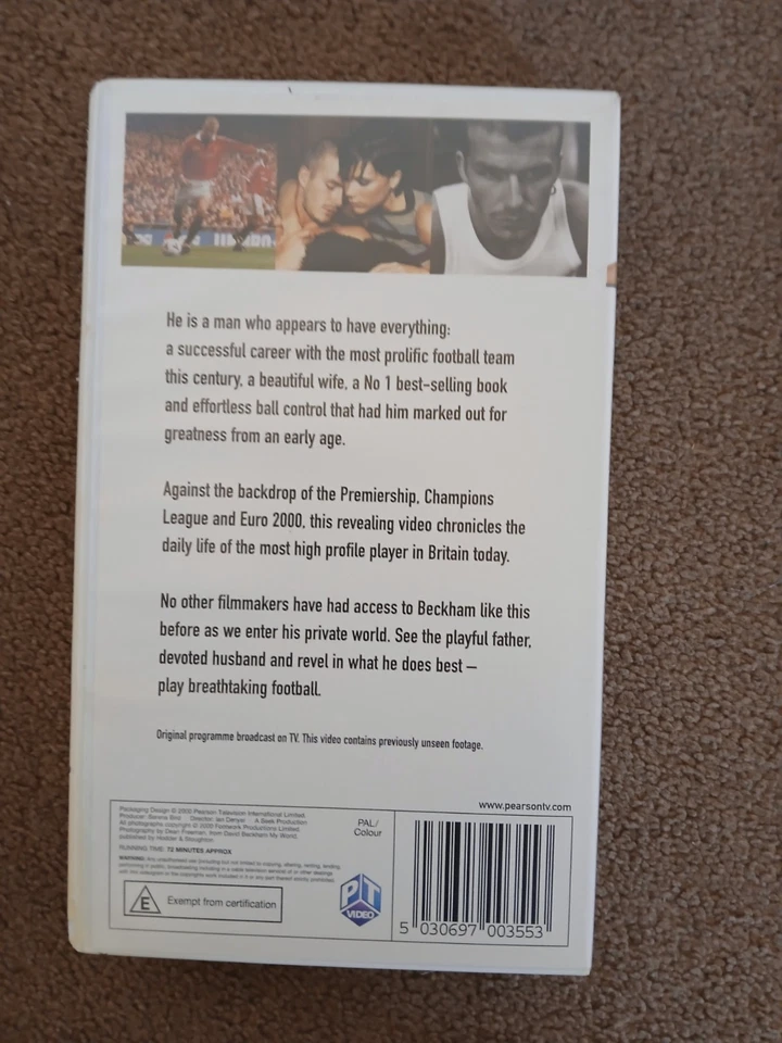 VHS video tape BECKHAM the real David Beckham 2000 - Image 3 of 3