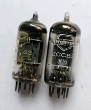 Vintage Mullard ECC83 valve Tube    Yellow Print+ECC82 VALVE 
