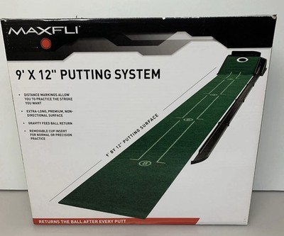 Maxfli 9  x 12  Putting System Indoor Golf Mat w/ Ball Return