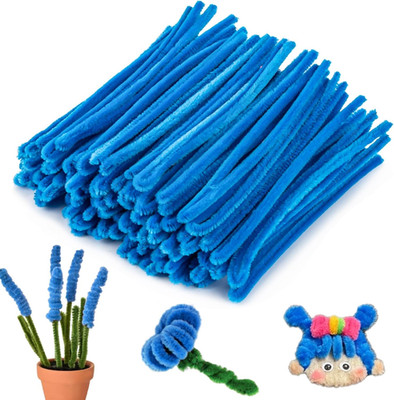 Pipe Cleaners Craft Supplies - 200 PCS Chenille Stems Fuzzy Craft Wire for Handi