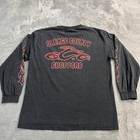 Orange County Choppers Shirt Mens Large Black Long Sleeve Flame Graphic Biker